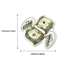 50 miếng dán hình biểu tượng đô la hoạt hình theo phong cách graffiti - Chất liệu vinyl chống thấm nước, thích hợp dán lên vali, sổ tay, laptop, bình giữ nhiệt, v.v. - Trang trí sổ lưu niệm theo phong cách retro. - Nhiều màu - Xem 7