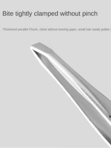 条纹眉夹套装、睫毛夹、睫毛镊子、不锈钢假睫毛眉夹、直头和弯头镊子 - 彩色 - 查看 3