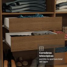 Ropero Closet Madesa Venus Con 4 Cajones 180cm Marrón - Marrón - Ver 5