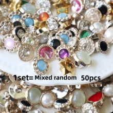 10/20/30/50/100pcs Plastic Mini Rhinestone Buttons With Shank, Versatile For Shirt, Sweater, Cardigan, Sewing DIY Craft - Multicolor - View 22
