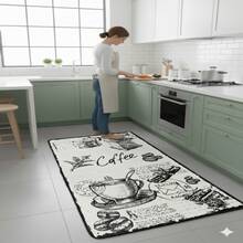 Kitchen Rug - Kitchen Runner Rug - Machine Washable, Non Slip Kitchen Mat, 60*150, 60*200, 80*200, 100*200, 120*180 Cm, Made In Türkiye - Grey - View 2