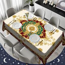 Bộ 20 khăn trải bàn với họa tiết hoa văn Hồi giáo trang nhã, màu chủ đạo là đỏ, vàng và xanh lá cây, thích hợp cho nhà bếp, sân vườn, tiệc tùng và trang trí tiệc. - Nhiều màu - Xem 2