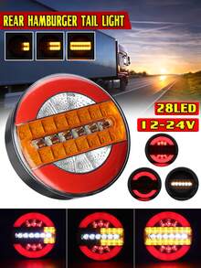 12V/24V Car LED Light Bar Clip-On Auxiliary Light 4-Inch Round Sequential Turn Signal Light Suitable For Trucks