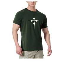 Camisa Básica Lançamento Casual Premium 100% Algodão Estampada - Verde Militar - Visão 3