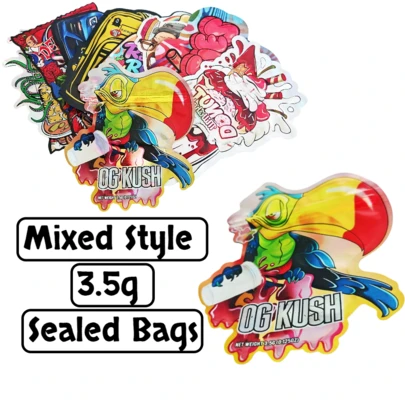 5/50pcs Mixed Candy Bags, Cigarette Bags, Laser Cut Candy Packaging Self-Sealing Bags, Resealable Bags, Ziplock Bags, 3D Bags, Polyester Film Bags, Vanilla Bags, Candy Ziplock Bags, Polyester Film Bags, Odor-Proof Bags, Waterproof Bags, Candy Bottle Shaped Candy Packaging Self-Sealing Bags, Storage Bags, Sealable Bags, Ziplock Bags, Holiday Gift Packaging