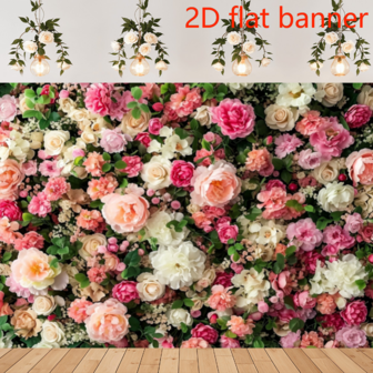 1 pieza de pancarta plana 2D, telón de fondo de fotografía de pared de flores de poliéster, fondo floral de rosas de primavera, decoración para fiesta de boda, fiesta del día de la madre, cumpleaños de adultos, cabina fotográfica, suministros para fiestas, suministros de cumpleaños, suministros del día de la madre, decoración de suministros festivos