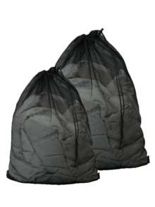 Bolsa de malla con cordón de gran capacidad con filtro de lavadora y filtro de cabello, bolsa de lavadora de poliéster blanco extra grande, bolsa de lavandería gruesa, fabricada con técnica de hilado de malla fina y gruesa, adecuada para lavadora, con bolsa de malla con cordón, bolsa de lavadora de poliéster extra grande, tamaño de malla grande, puede contener sostenes, ropa interior, calcetines, ropa de cama, cortinas, etc., adecuada para lavadora y baño. - Multicolor - Ver 14