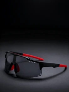 1副新款半框运动骑行防风护目镜滑雪登山安全眼镜，男士优质运动眼镜 - 彩色 - 查看 2