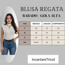 Blusa Babado Garrafinha Feminina/Tricot Modal Canelado/Babado/Gola Alta/Tricô/Moda Blogueira/ Frufru - Branco - Visão 5