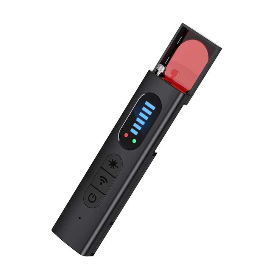 1 pieza Detector de cámaras ocultas. Presenta funciones como detección de cámaras ocultas, detección de señales de radiofrecuencia (RF) y detección de rastreadores GPS. Adecuado para viajes, automóviles, baños, residencias interiores, hoteles y oficinas, es compacto y fácil de transportar. También es una excelente opción como regalo de Navidad, recuerdos de aniversario o regalos para el Día de la Familia. - Negro - Ver 1