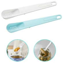 Multifunctional Plastic Spoon With Fork, Portable Filter Fork, Household Kitchen Filter Fork, Easy To Use, Convenient To Carry Cutlery Set - Multicolor - View 6