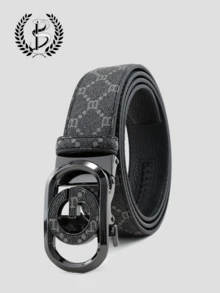 1pc Fashion Men's Belt With Automatic Buckle And Letter B Design, Premium Quality, Ideal For Casual Wear Summer, School Fall, Autumn, Halloween Autumn-Winter Accessories,Suitable For Teens, Youth,Men,Casual, Outdoor, Athletic, Vacation, Graduation Gifts, Birthday, Daily Wear