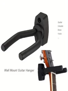 1 Giá Treo Đàn Guitar Màu Đen Thời Trang - Giá Treo Đàn Guitar Đôi Tiết Kiệm, Dễ Lắp Đặt, Phù Hợp Cho Đàn Guitar Acoustic & Điện, Thiết Kế Tối Giản, Phụ Kiện Phòng Thu Âm Tại Nhà & Phòng Nhạc, Lắp Đặt Chắc Chắn - màu đen - Xem 5