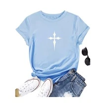 Basic Shirt - New Release - Casual Premium 100% Cotton - Printed - Celeste - Ver 4