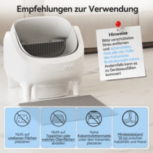 DEVOKO Fully Open, Self-Cleaning Cat Litter Box With Smart App Control And Odor Elimination, Including 12-Liter Waste Container And Waste Bags - White - View 8