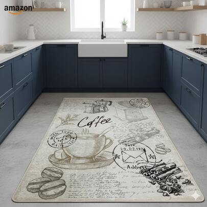 Kitchen Rug - Kitchen Runner Rug - Machine Washable, Non Slip Kitchen Mat, 60*150, 60*200, 80*200, 100*200, 120*180 Cm, Made In Türkiye