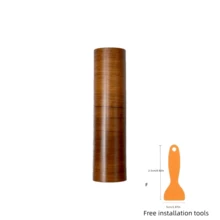 1 件 15cmx5m 自粘木纹修复胶带壁纸贴纸，用于门框边缘贴纸，木门盖可隐藏损坏并装饰可剥离粘贴的可拆卸墙壁盖，适用于窗台、书桌、橱柜、衣柜