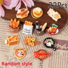 8/12/22/24/36/50pcs Delicious Food Themed Refrigerator Decor, Creative Stickers For Kitchen, Home, Office And Whiteboards, Miniature Bread, Pizza And Pastry Food Models For Refrigerator And DIY Crafts (Magnets Not Included) - Multicolor - View 14