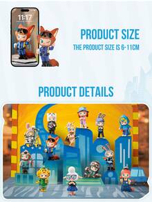 POP MART MOLLY Disney Zootopia Collaboration Series Blind Box,Resin Not Plush,MOLLY Animal Series Figure Collectible Blind Box,Zootopia Movie Cute Mini Character Collaboration Molly Figure Statue Display Blind Box,Theme Party Birthday Christmas Gift - Multicolor - View 3