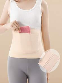 1件纯色男女通用双口袋护膝，室内外穿着舒适。