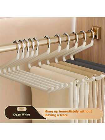 1/5/10pcs Durable Pants Hangers, Space Saving, Metal Goose-Shaped Z-Type Pants Rack | Multifunctional Household Item, Clothing Store Pants Display Rack