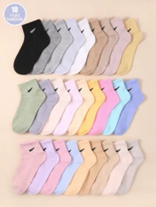 10 Pairs Of Random Stripes Children's Ankle Socks For Boys And Girls Daily Casual Wear Spring, Summer, Autumn And Winter. - Multicolor - View 10