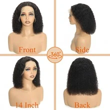 Deep Wave Lace Front Wigs Human Hair 200% Density 13x6 HD Transparent Deep Wave Frontal Wigs Human Hair With Baby Hair(26 Inch) - Natural Black - 查看 6