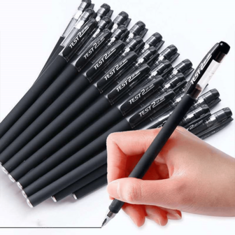 20pcs Black Matte Ballpoint Pens, 0.5mm Super Fine Point, Smooth Writing, Dry, Pocket Clip Design, Office & School Supplies, Signature Pens