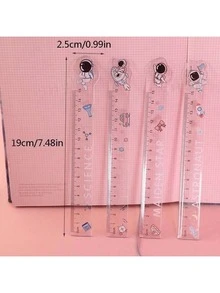 Thước kẻ phi hành gia ngược chiều dễ thương 15 cm, dụng cụ đo bằng nhựa hình hoạt hình chất lượng cao 15 cm, thích hợp làm dụng cụ vẽ và đo lường cho học sinh, lý tưởng làm phần thưởng cho học sinh tiểu học và trung học. - Nhiều màu - Xem 6