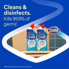 Clorox Ocean Mist Toilet Bowl Cleaner Clinging Bleach Gel Tightly Coats The Inside Of The Toilet Bowl, Is Easy To Rinse, Dissolves Stains, And Provides A Deep Clean, Helping You Keep Your Toilet Clean, Clear, And Odor-Free. - 彩色 - 查看 8