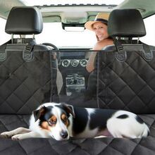 Waterproof  Dog Car Seat Cover For Back Seat ,High-Quality  Outdoor Car Trunk Mat - Durable, Removable & Foldable Pet Cargo Liner, Polyester, Black With White Piping, Ideal For SUVs And Vehicles - Pink - View 5