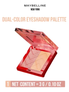 Maybelline 3克/0.10盎司双色眼影盘 #03 甜美前卫粉，柔焦蜜桃珠光，高显色度，顺滑易上妆，持久3D立体光泽妆效，可层层叠加，打造从自然到烟熏的各种妆容，提升眼部轮廓，适合日常、办公、派对、约会、婚礼妆容。 - 甜酷粉 - 查看 5