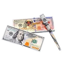 1/3 包，Honeypuff 卷烟纸，美元钞票图案，24 张/包，110 毫米天然卡通主题卷烟纸，便携式吸烟配件 - 彩色 - 查看 8