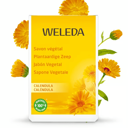  Sapone vegetale alla calendula Weleda 100 g | Detersione delicata e protezione per pelli delicate | Cosmetici naturali per bambini e neonati ✅ Consegna in Spagna (Penisola) in 24 ore su 24, 72 ore su 7 | Beauty Explosion | Il tuo negozio di bellezza e trucco: libera il meglio di te