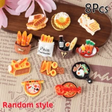 8/12/22/24/36/50pcs Delicious Food Themed Refrigerator Decor, Creative Stickers For Kitchen, Home, Office And Whiteboards, Miniature Bread, Pizza And Pastry Food Models For Refrigerator And DIY Crafts (Magnets Not Included) - Multicolor - View 15