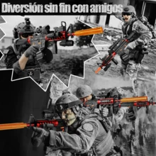 Pistola De Hidrogel M416 Lanzador Electrica Con Bolas Láser (Negro Rojo M416, Balas De Agua Sin) - Rojo - Ver 6