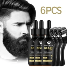 6pcs/3set Beard Care Kit For Men Grooming,Beard Oil For Softens, Conditions, Moisturizes & Strengthens Mustaches, Beard Oil,Beard Shampoo,Beard Conditioner Beard Brush,Beard Comb,Gifts For Dad Or Men,Travel Essentials,Fathers Day Gift - màu đen - Xem 1