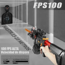 Pistola De Hidrogel M416 Lanzador Electrica Con Bolas Láser (Negro Rojo M416, Balas De Agua Sin) - Rojo - Ver 4