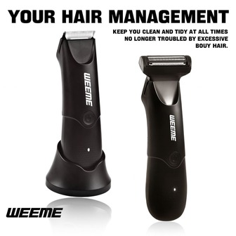 WEEME 2-In-1 Body Hair Trimmer & Electric Shaver - Dual-Head Trimmer, Portable For Travel, Built-In Light, Suitable For Underarms, Arms, Face, And Legs. Perfect For Christmas, Halloween, Valentine's Day