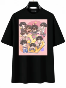 EXO Miembros Cubierta Unisex Camisetas I K-pop Unisex Camiseta - Negro - Ver 1
