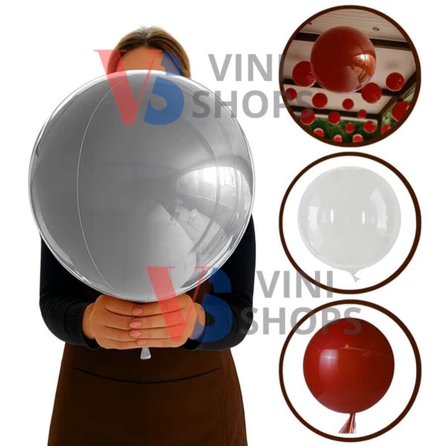 Bubble 18 Inch Kit (10 + 10 Balloons) 18 Inch Latex Party Decoration - Silver - View 1