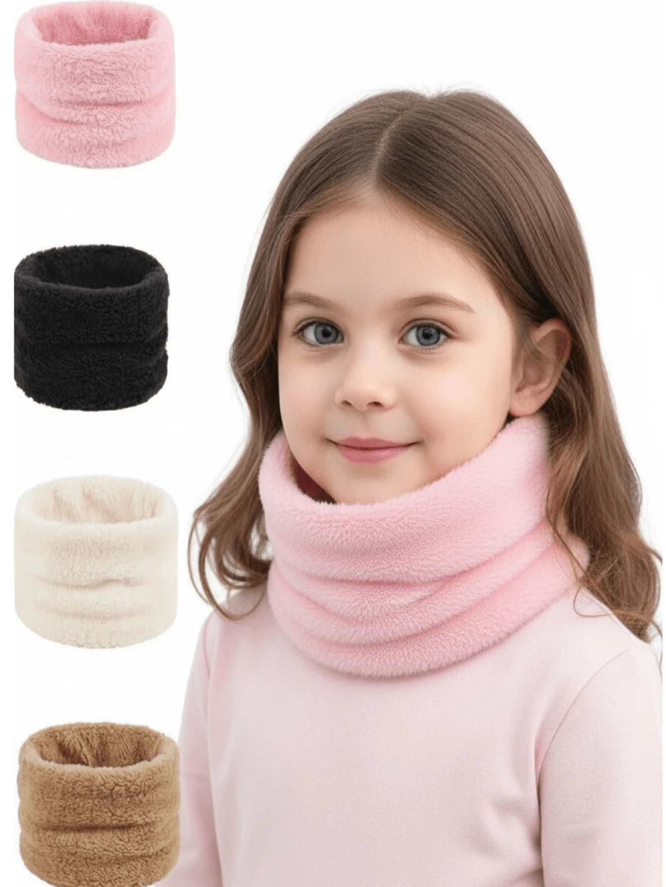 1 件多功能羊毛围脖，保暖学生户外骑行围脖