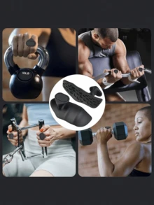 Non-Slip Rubber Fitness Gloves - Sweat-Proof Hand Grip Pads, Suitable For Weightlifting, Deadlifts, Pull-Ups, And Barbells | Ergonomic Hand Protection With Zipper Storage Case, Portable Fitness Accessory, Ideal For Home And Gym Workouts, Gift - Multicolor - View 6
