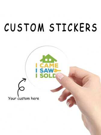 30-1000 Pieces 3Cm/4Cm/5Cm/6Cm/7Cm/8Cm Customize Your Own Personalized Stickers; Corporate Stickers, Decorativeness, Reusable, Versatile, Adhesive, Stylish, Delicate, High Quality, Customization, Personalization, Office, Tea.