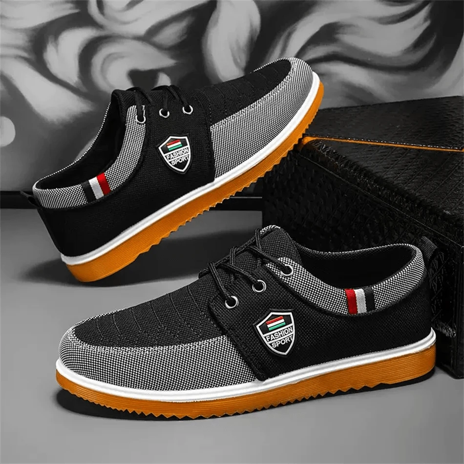 Giày vải buộc dây mới nhỏ hơn 1 cỡ dành cho nam, giày thể thao thời trang đa năng ngoài trời, phù hợp để mang hàng ngày, tiệc tùng, lái xe, làm việc, giải trí