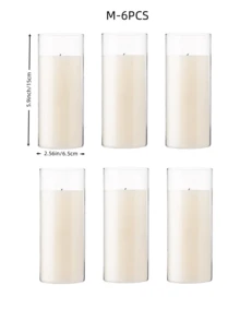 浮动玻璃烛台，高硼硅玻璃水培花盆，透明桌面花瓶装饰，适合情人节、婚礼、派对 - 透明 - 查看 8