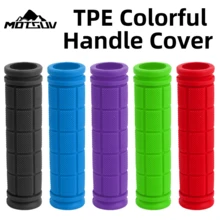 Universal Bicycle Handlebar Grips, Soft Rubber Anti-Slip Colorful Handle Covers For Fixed Gear/Mountain Bikes - Multicolor - View 2