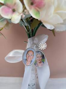 Personalized DIY Wedding Accessories, Customized Holiday Commemorative Photo Pendant, Double-Sided Photo Frame Decorations - Multi-color - Oval Rhinestone Design - View 16