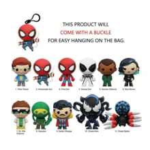 Marvel 24個漫威官方授權蜘蛛人盲盒 3D動漫人物包夾神秘盲盒PVC鑰匙扣隨機角色蜘蛛人彼得·帕克驚喜最終戰衣奧托·奧克塔維斯博士奇異博士追逐外星人驚喜包精緻吊墜收藏鑰匙扣掛件手機錢包包包裝飾背包掛件聖誕節生日禮物 - MN-69040-24pcs - 查看 6