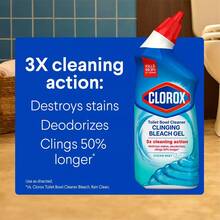 Clorox Ocean Mist Toilet Bowl Cleaner Clinging Bleach Gel Tightly Coats The Inside Of The Toilet Bowl, Is Easy To Rinse, Dissolves Stains, And Provides A Deep Clean, Helping You Keep Your Toilet Clean, Clear, And Odor-Free. - 彩色 - 查看 9